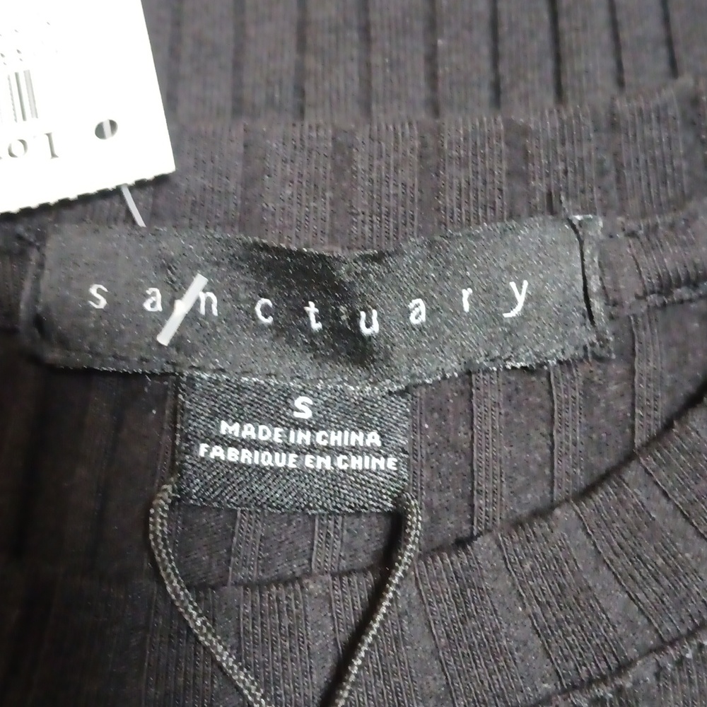 Sanctuary Ribbed Knit Mini Dress Black - Picture 8 of 9